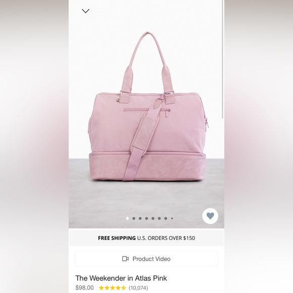 BEIS Other Beis Weekender In Atlas Pink Poshmark